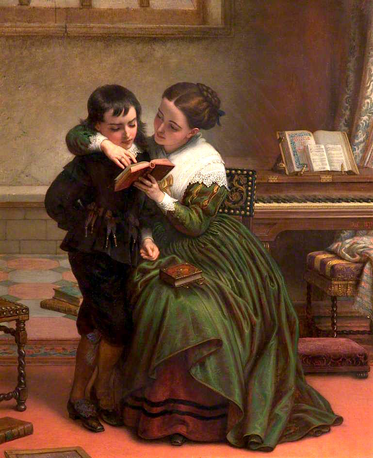 Charles West Cope: “RTFM”, Oil on canvas, 1872