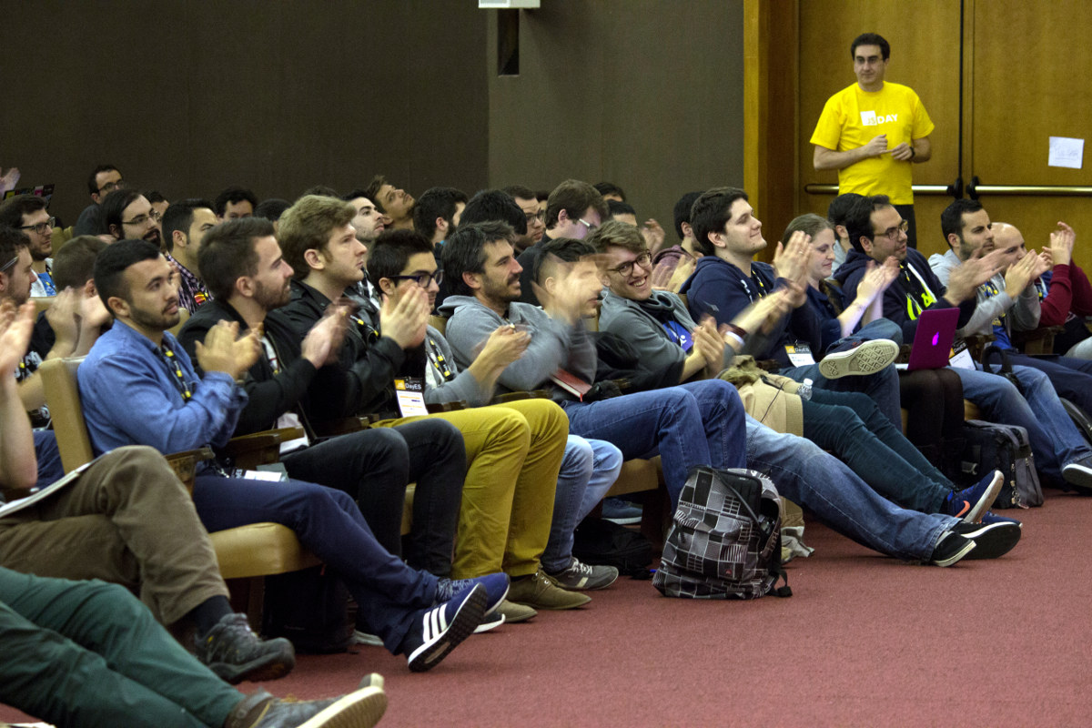 Attendees at JSDayES 2017.