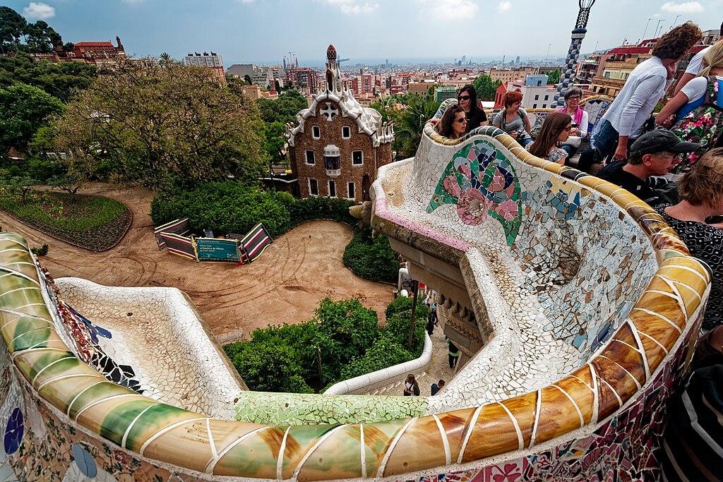 Parc Güell by Antoni Gaudí is one of those nice exceptions. Source: Txllxt TxllxT via Wikimedia.