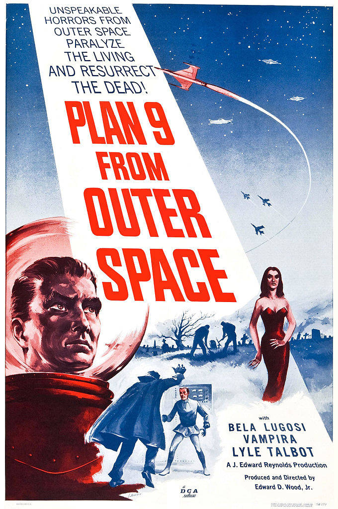 For some reason, the 1956 Ed Wood movie ‘Plan 9 from Outer Space’ comes to mind. Source: Wikimedia.