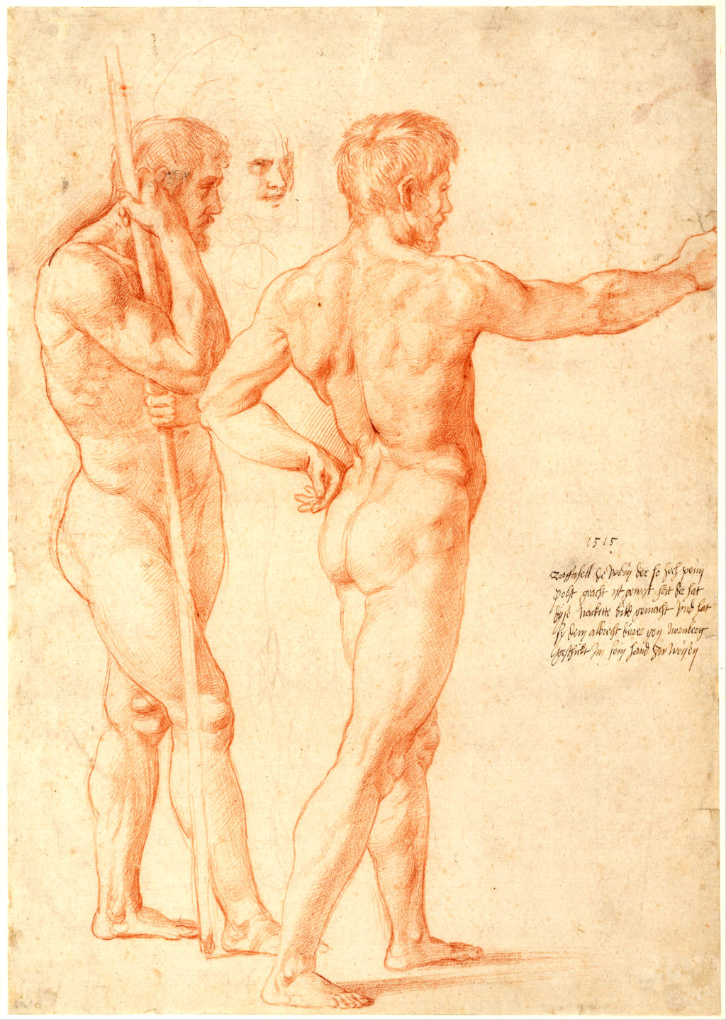 Raphael: Nude Studies, 1515. Source: Google Art Project via Wikimedia.