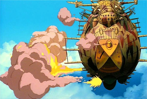 Miyazaki’s Castle in the Sky shows many amazing airship designs. Source: Ghibli fandom.